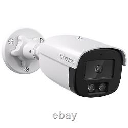 TMEZON CCTV 1080P Security Camera System CH DVR Outdoor AI Detection H. 265+