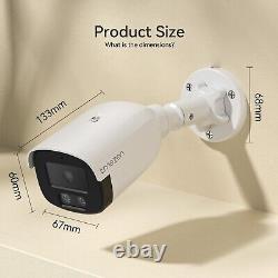 TMEZON CCTV 1080P Security Camera System CH DVR Outdoor AI Detection H. 265+