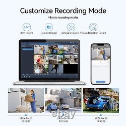 TMEZON CCTV 1080P Security Camera System CH DVR Outdoor AI Detection H. 265+