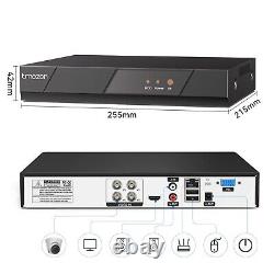 TMEZON CCTV 1080P Security Camera System CH DVR Outdoor AI Detection H. 265+