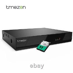 TMEZON HD 4CH Channel CCTV DVR Recorder for Home Security System with 1TB HDD