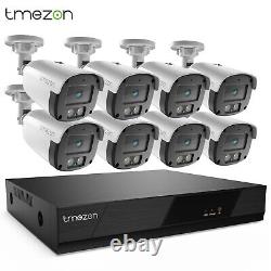 TMEZON HD 8CH CCTV Bullet Security Surveillance Camera System DVR Outdoor Home