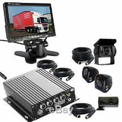 Truck-coach- Dvr- Cctv- Recording System Includes 4 Cameras Cables +monitor