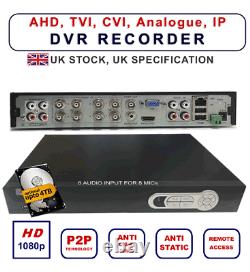 Viper Pro 8 Channel 5in1 1080p 8 Audio Cctv Security Dvr Video Recorder H. 264 Uk
