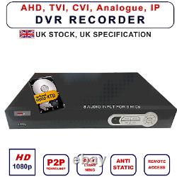 Viper Pro 8 Channel 5in1 1080p 8 Audio Cctv Security Dvr Video Recorder H. 264 Uk