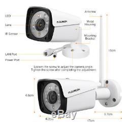 Wireless 1080P 8CH DVR Recorder CCTV Home Security System 4 Outdoor IP Cameras