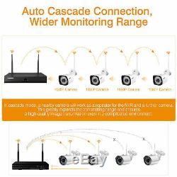Wireless Wifi CCTV Camera 8CH 1080P DVR Recorder IP Security Night Vision System