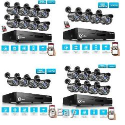XVIM 1080P HD Video Recorder 1500TVL CCTV Security Camera kit system IR outdoor