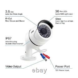ZOSI 1080P DVR Recorder 3000TVL CCTV Camera IR Outdoor Home Security System +1TB