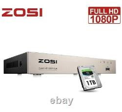 ZOSI 1080P Full HD CCTV DVR Video Recorder HDMI BNC 1TB Playback Motion Detect