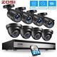 Zosi 1080p Hd Cctv 8 Security Camera System Kit Outdoor 16 Channel Dvr +2tb Hdd