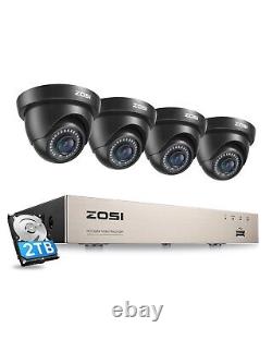 ZOSI 1080P HD Security Dome CCTV Camera System Outdoor Home Surveillance 8CH DVR