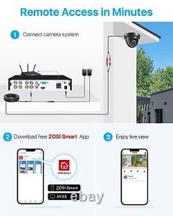 ZOSI 1080P Security Dome Camera System CCTV Outdoor 8CH DVR With 1TB Hard Drive