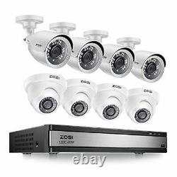 ZOSI 1080p 16 Channel 8 Camera Security System 16 Channel DVR Recorder and 8