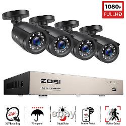 ZOSI 1080p CCTV System Security Camera 8 16CH 5MP Lite H. 265+ DVR Night Vision