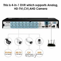 ZOSI 16CH 1080P DVR Video Surveillance Recorder with 2TB Hard Drive 4-in-1