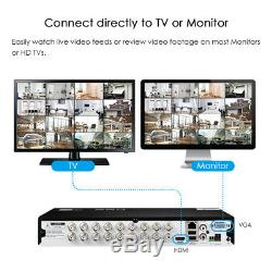 ZOSI 16CH DVR 1080P HDMI Recorder for CCTV Security Camera System Remote View 2T