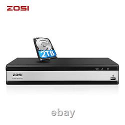 ZOSI 16CH DVR 1080P Remote View 2T HDMI Recorder for CCTV Security Camera System