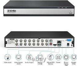 ZOSI 16CH DVR 1080P Remote View 2T HDMI Recorder for CCTV Security Camera System