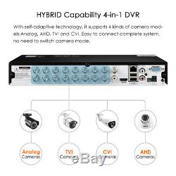 ZOSI 16CH DVR 720P HD Recorder for CCTV Camera System Home Security Playback 2TB