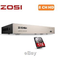 ZOSI 1TB 8 Channel 1080N 720P DVR Recorder for CCTV Security Camera System AHD