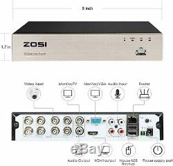 ZOSI 1TB 8 Channel 1080N 720P DVR Recorder for CCTV Security Camera System AHD