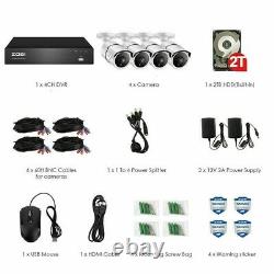 ZOSI 4K CCTV System 8MP CCTV Camera UHD Security DVR Recorder with Hard Drive 2T