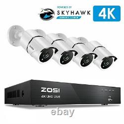 ZOSI 4K CCTV System 8MP H. 265+ DVR Recorder Outdoor Home Security Camera Kit UHD