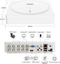 ZOSI 5MP 8 Channel CCTV DVR Recorder for Home Security Camera System With 2T HDD