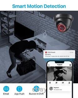 ZOSI CCTV 3000TVL Camera 1080P 8CH DVR 1T Home Surveillance Security System Dome