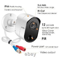 ZOSI CCTV Camera System 8CH H. 265+ DVR 2TB 8x1080P Home Security Camera Outdoor