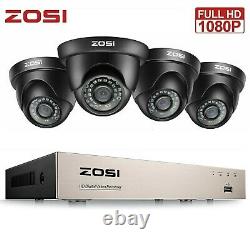 ZOSI CCTV Cameras Full HD 1080P 4CH DVR Recorder 3000TVL Home Security System IR