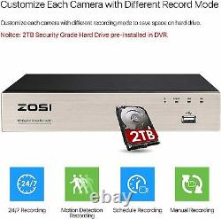 ZOSI Smart CCTV DVR 8 channel 2TB 1080P Video Recorder AHD VGA HDMI BNC H. 265+