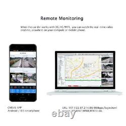 1080p Ahd 4ch Gps 4g 512go Voiture Dvr Mdvr Video Record Cctv Camera Remote Monitor