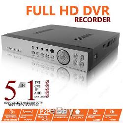 1to Hdd 4ch Cctv Dvr Enregistrer 2.4mp 1080p Kit Ir-cut Kit Système De Sécurité Domestique