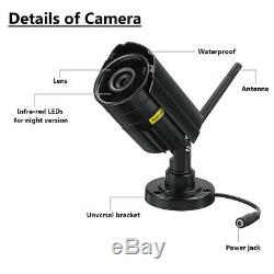 2 Numérique Sans Fil Caméra De Surveillance Et 7 ' ' Moniteur LCD Dvr Enregistrement Système De Sécurité