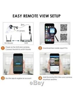 4 Camara De Seguridad Casa Enregistrement Dvr Vision Noche Hd Wifi Inalambric Android