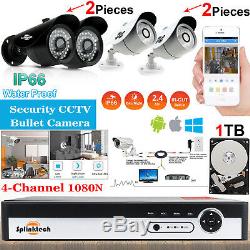 4ch Cctv Dvr 1to Hdd 4x Bullet Security Kit 2.4mp Full Hd 1080p Sony IMX Pour Caméra