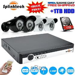 4ch Cctv Dvr 1to Hdd 4x Bullet Security Kit 2.4mp Full Hd 1080p Sony IMX Pour Caméra