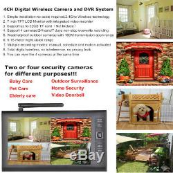 4ch Cctv Sans Fil 1080p Dvr Kit Caméra De Sécurité Ip Wifi Enregistreur Vidéo Nvr