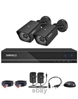 4ch Full Hd Pro Cctv Camera System 1080p Smart Dvr Recorder + 2 X 2mp Caméra Hd