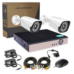 5mp Bullet Cctv Camera System Home Outdoor Security 4k Hd Dvr Avec Le Disque Dur Uk