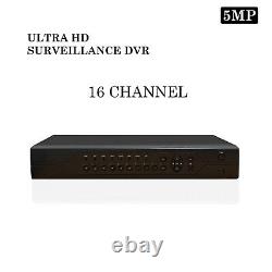 5mp Hd Ultra Smart Surveillance Cctv 16ch Enregistreur Vidéo Dvr Hdmi H. 265 Hdmi Bnc