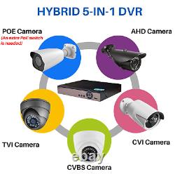 5mp Turret Cctv Camera System Home Outdoor Security 4k Hd Dvr Avec Le Disque Dur Uk