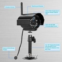 7 Système De Sécurité De Caméra Vidéo Cctv Dvr Dvr Enregistreur De Moniteur LCD Sans Fil
