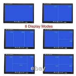 7 Voiture Quad Split Cctv LCD Monitor Screen 4 Display Built-in Dvr Video Recording