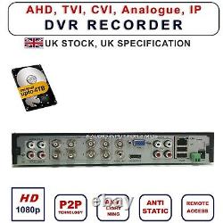 8 Channel Cctv Security Dvr 5in1 1080p 8 Enregistreur Audio Vidéo H. 264 Viper Pro Uk