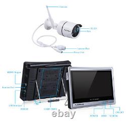 8ch 1080p Wifi Video Recorder Dvr Système Cctv Avec 1080p Caméra + 12 Moniteur LCD