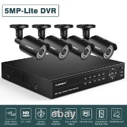 8ch 5mp-lite 1080p 6-en-1 Video Dvr Recorder XVI Système De Caméra Cctv Résistant Aux Intempéries
