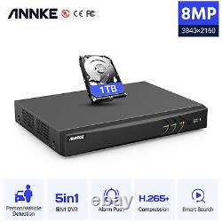 ANNKE 8CH 4K 8MP HD H. 265+ DVR Enregistreur vidéo pour système de caméra de sécurité CCTV